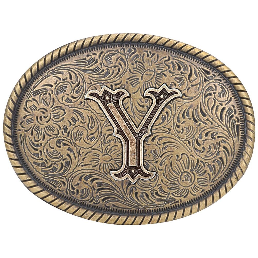 8561 Western Belt Buckle - Initial Letter ABCDJRM to Z Cowboy Belt Buckles